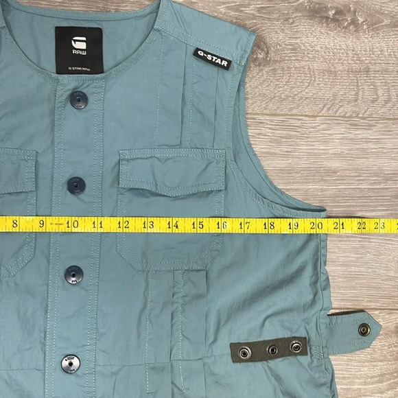 G-Star Raw Fit And Flare Dress Sleeveless Light Bright Nickel L - Picture 12 of 15